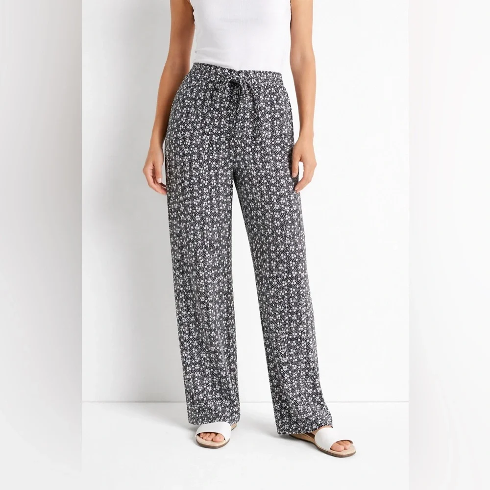 Women’s Polka Dot Blue And White loose Pants Business Casual L